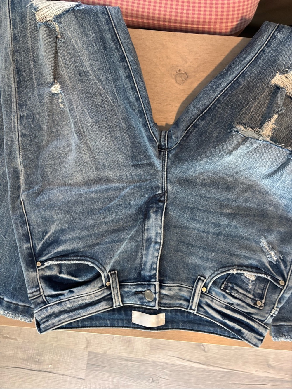 Jelly Jeans Medium Blue Distressed Straight Leg Jeans